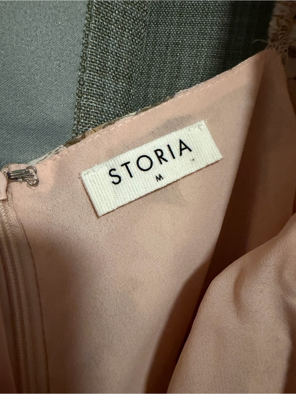 Storia Pink and Mustard Floral Puff-Sleeve Dress - Picture 2 of 3